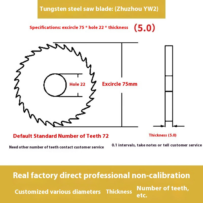 1142-Tungsten steel saw blade milling cutter ebony circular saw blade integral tungsten carbide saw blade outer diameter 20/30/40/60/80/100 Shandong Denso Pricision Tools Co.,Ltd.